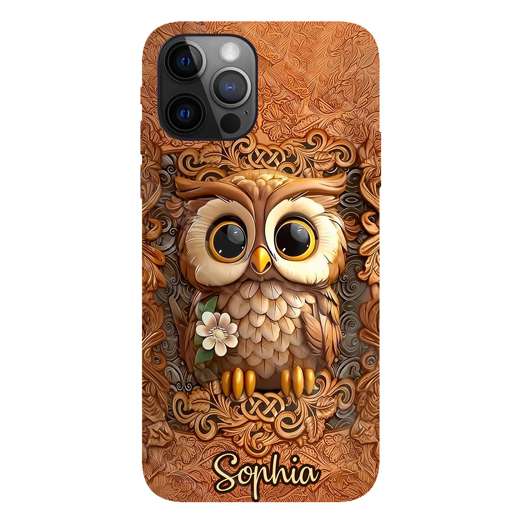 Magnifique hibou - Coque de téléphone personnalisée avec motif hibou intégral