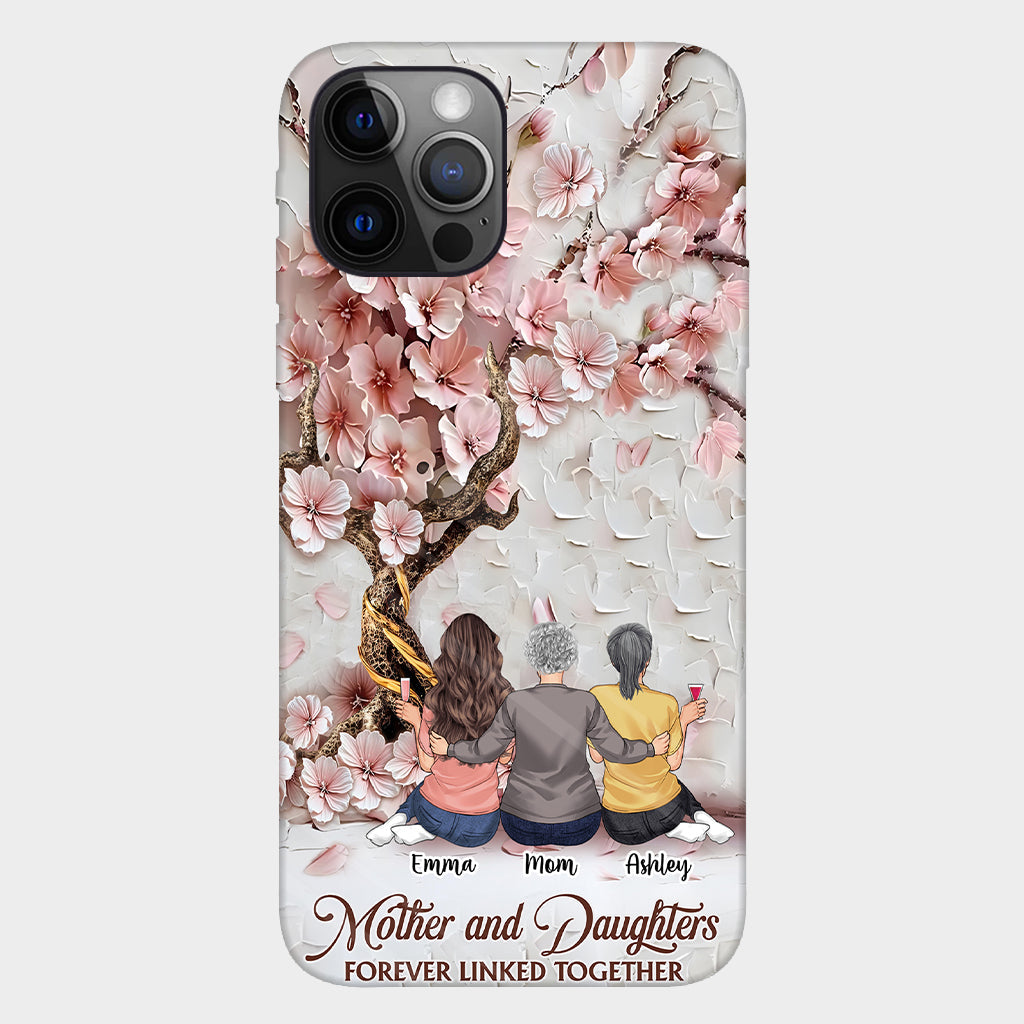 Mother And Daughters Forever Linked Together - Personalized Mother Full Print Phone Case