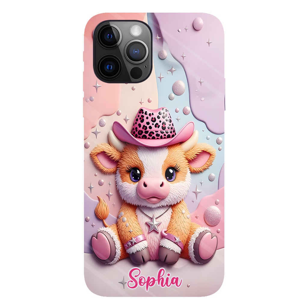 Adorable vache des Highlands - Coque de téléphone personnalisée avec imprimé intégral vache des Highlands