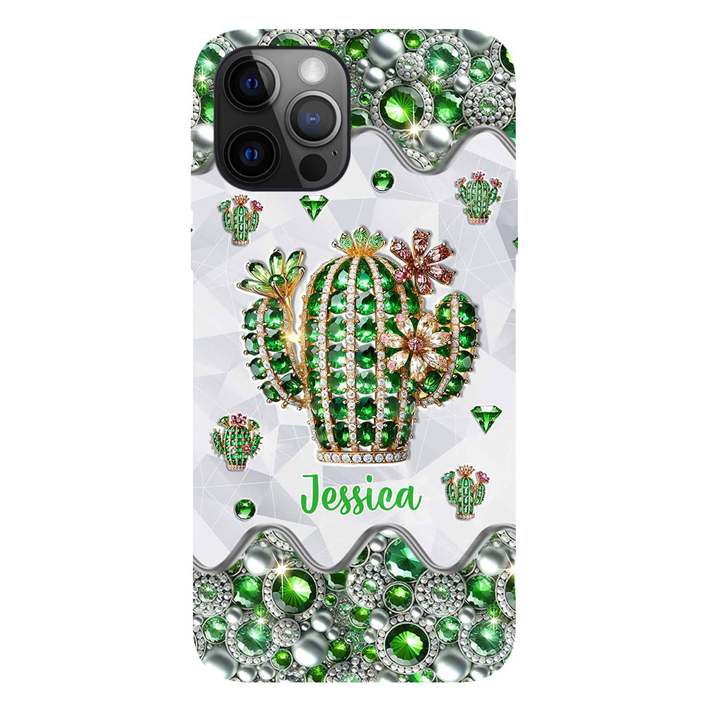 Coque de téléphone personnalisée « Love Cactus » avec motif cactus intégral