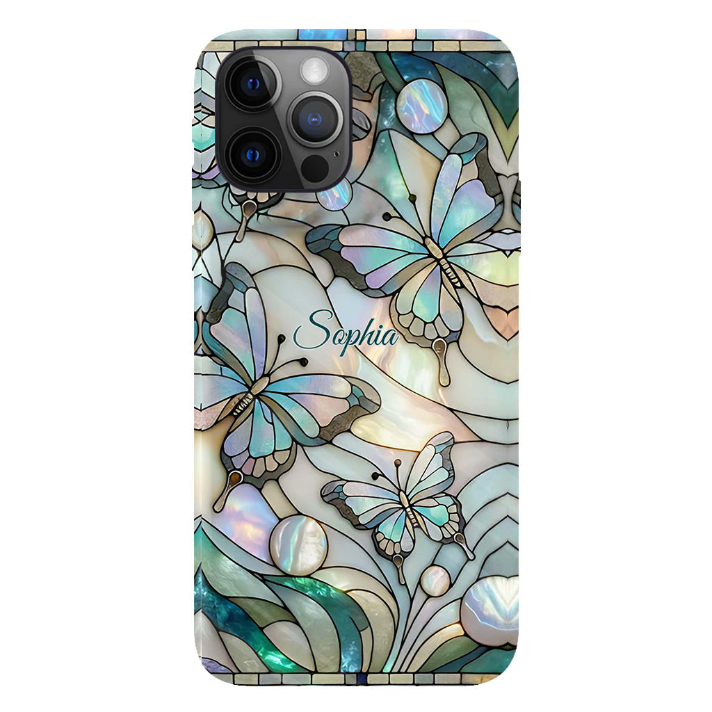 Coque de téléphone personnalisée avec motif papillons « J’adore les papillons »