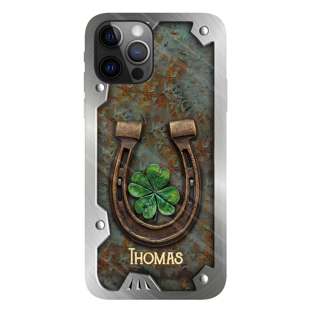 Lucky Horseshoe Shamrock - Personalized Horse Full Print Phone Case