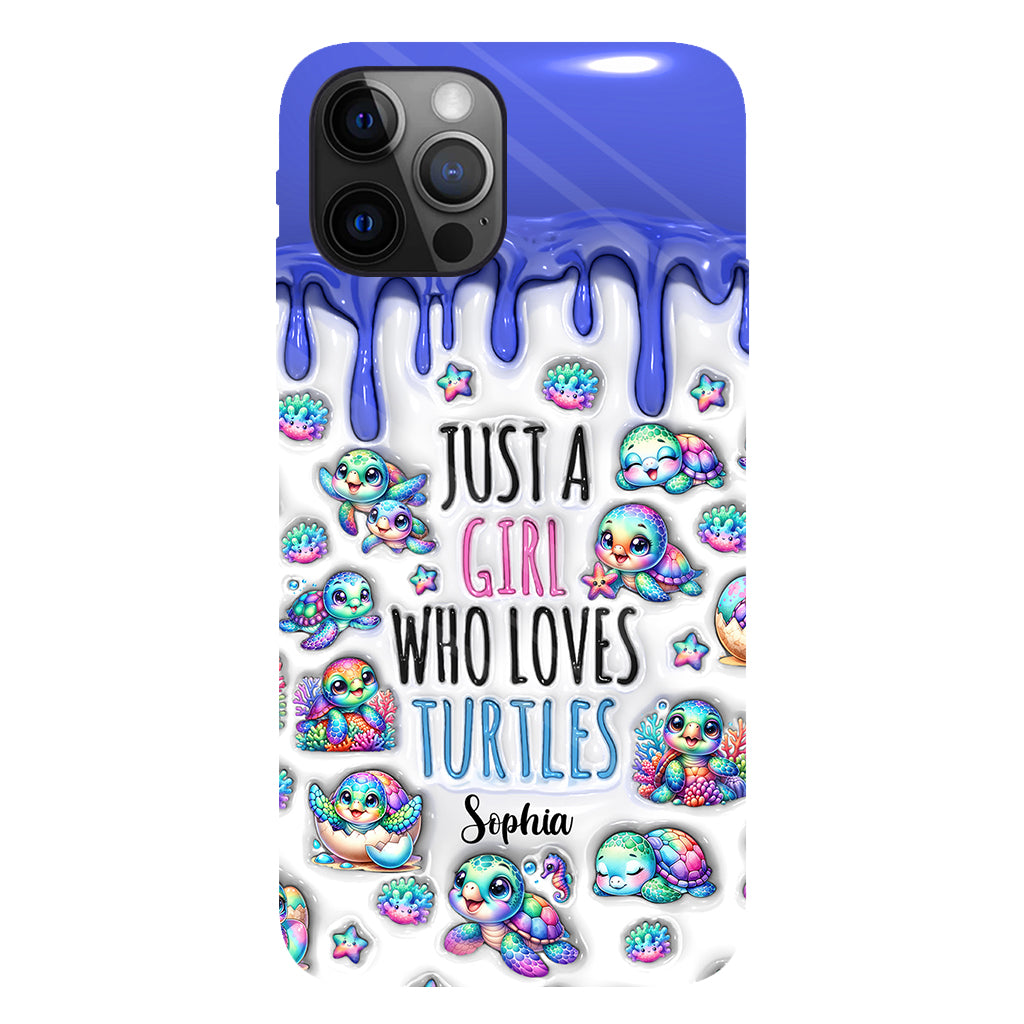 Just A Girl Who Loves Turtles - Personalized Turtle Full Print Phone Case