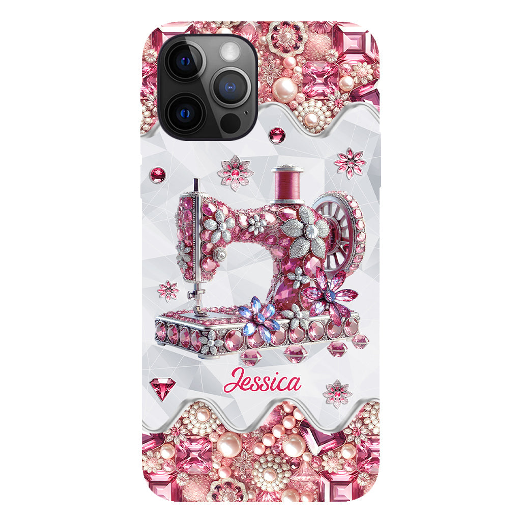 Coque de téléphone personnalisée « Juste une fille qui aime coudre » avec impression intégrale