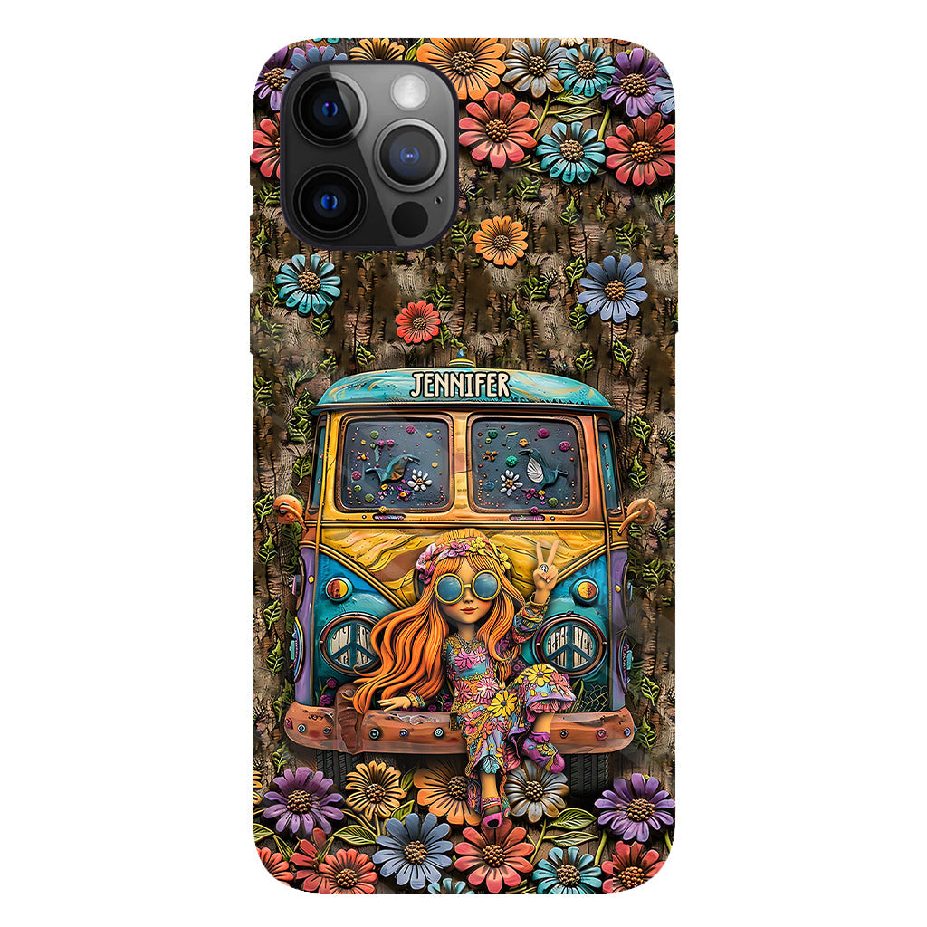 Coque de téléphone personnalisée Cute Caravan - Hippie avec imprimé intégral