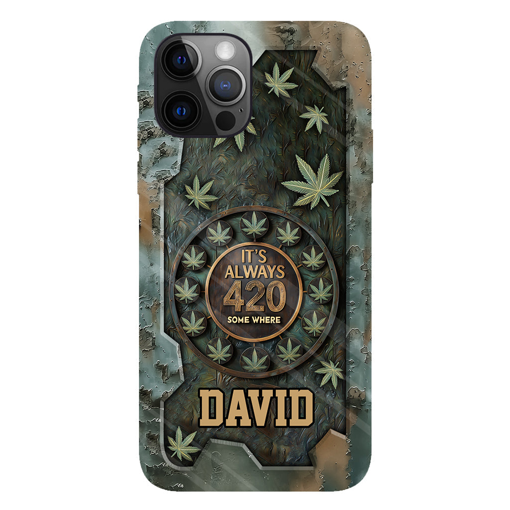 C'est toujours 420 - Coque de téléphone personnalisée avec impression intégrale sur le thème du cannabis