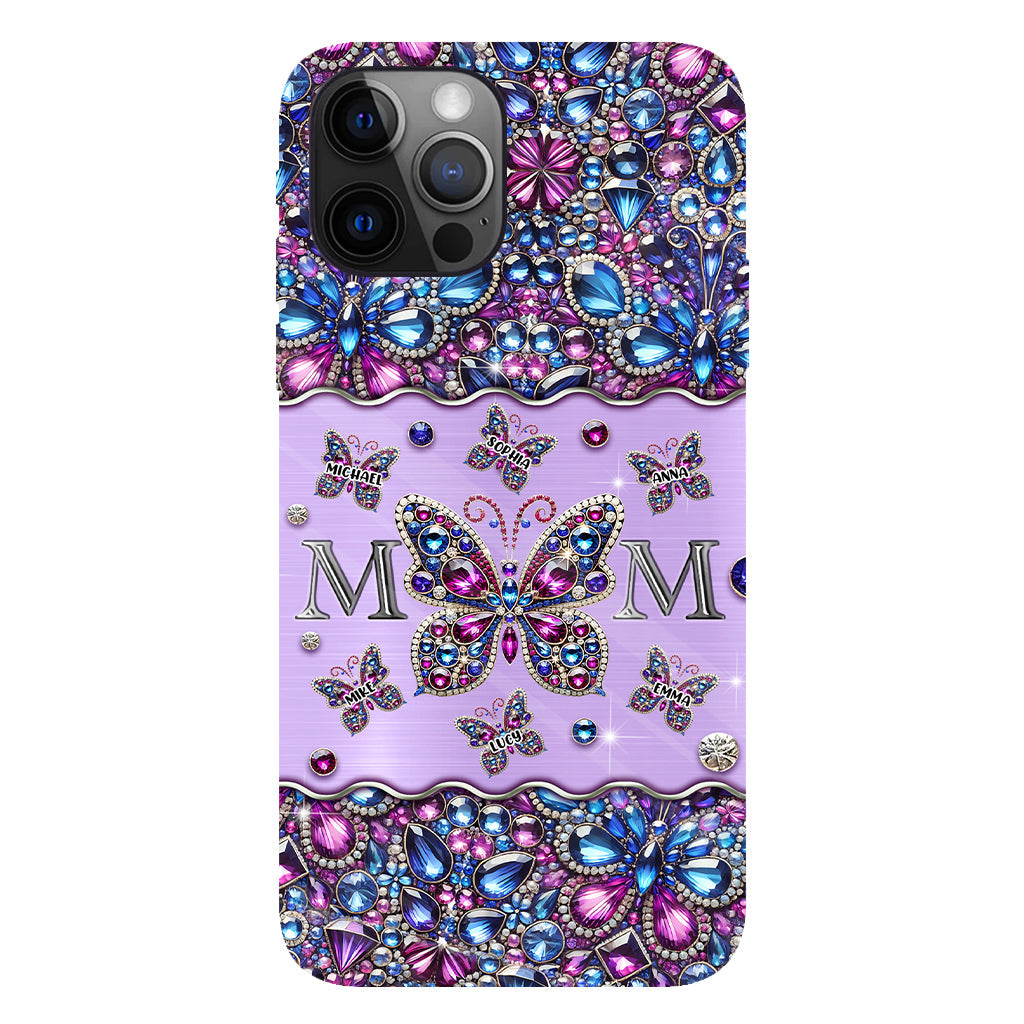 Mom And Children Butterflies - Personalized Mother Full Print Phone Case