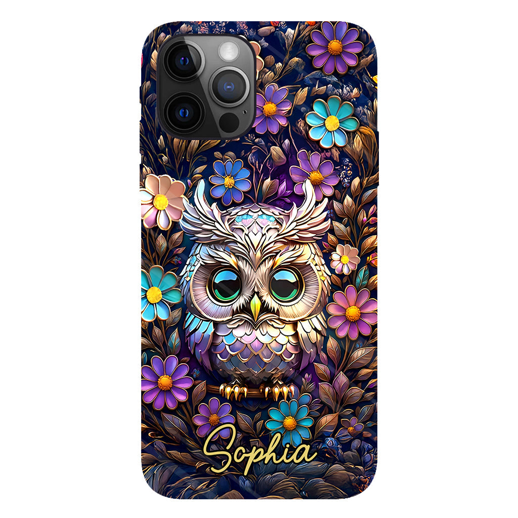 Coque de téléphone personnalisée avec motif hibou mignon