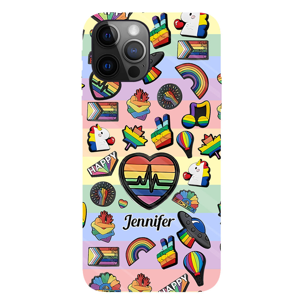 Pride Rainbow - Personalized LGBT Support Full Print Phone Case & Phone Grip
