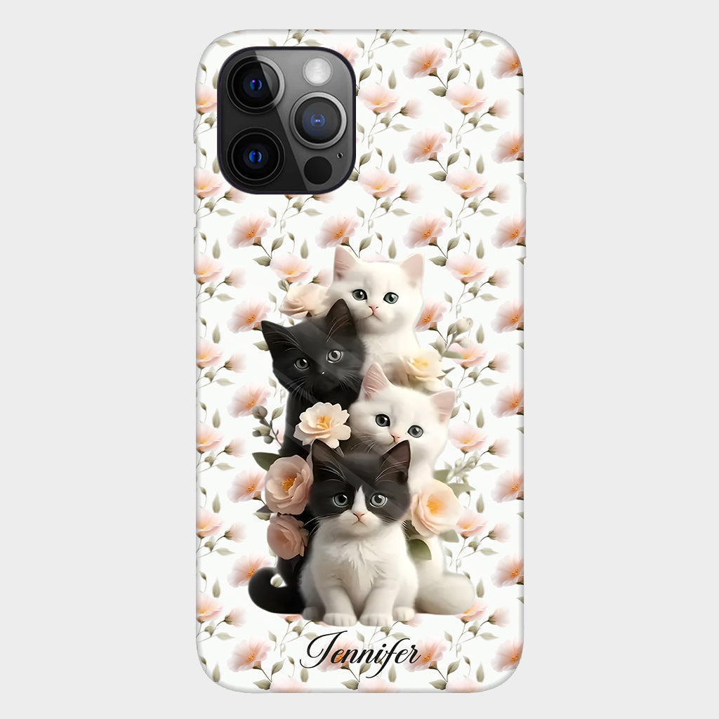 Adorables chatons - Coque de téléphone personnalisée avec motif chat intégral
