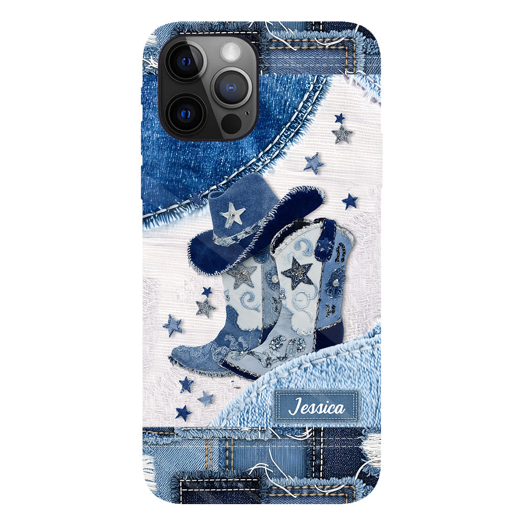 Bottes de cowgirl - Coque de téléphone personnalisée avec motif cowgirl