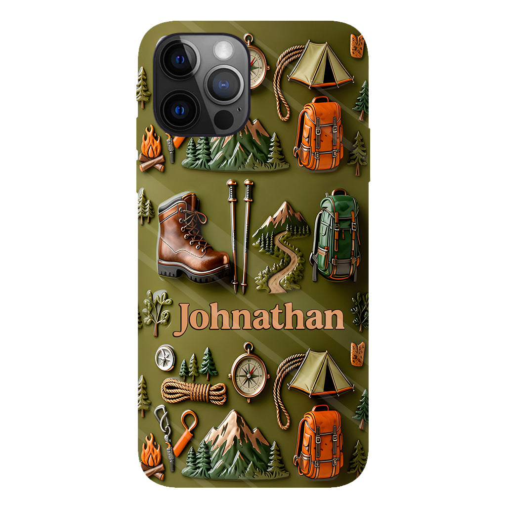 La randonnée me rend heureux - Coque de téléphone personnalisée avec impression intégrale « La randonnée me rend heureux »