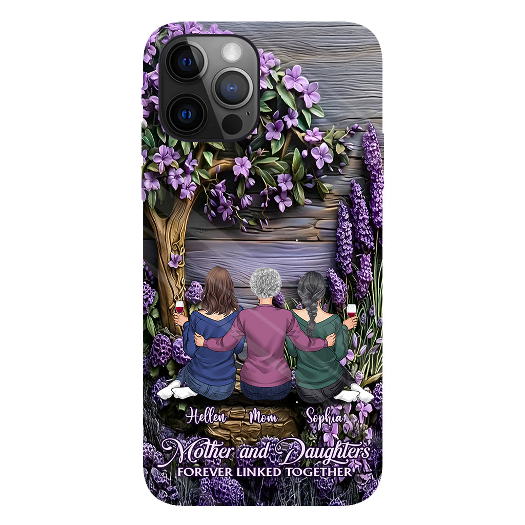 Mother And Daughters Forever Linked Together - Personalized Mother Full Print Phone Case