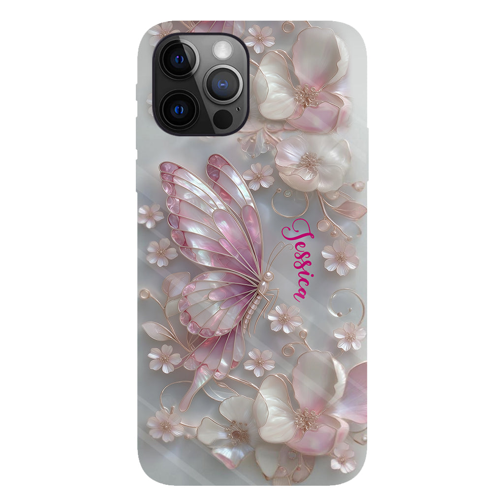 Coque de téléphone personnalisée avec motif papillons « J’adore les papillons »