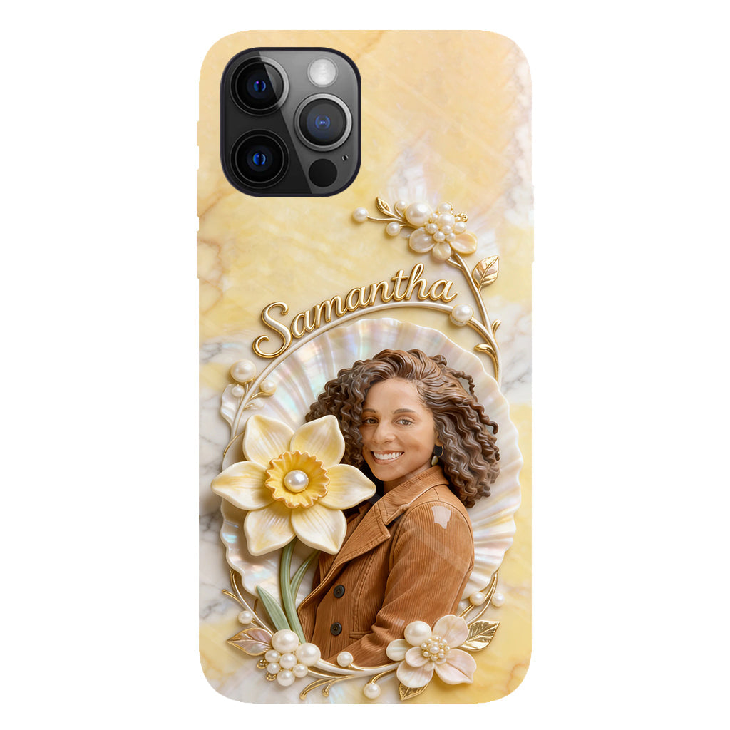 Custom Any Photo Birthmonth Flower - Personalized Self Love Full Print Phone Case