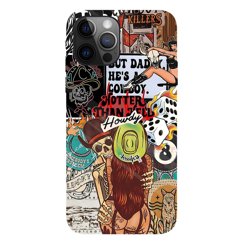 Howdy Cowgirl - Personalized Cowgirl Full Print Phone Case
