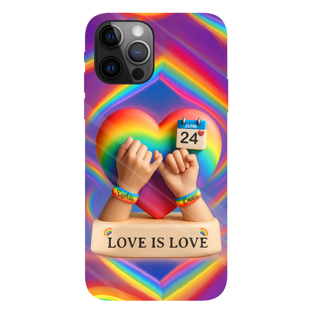 Love Is Love - Personalized LGBT Support Full Print Phone Case