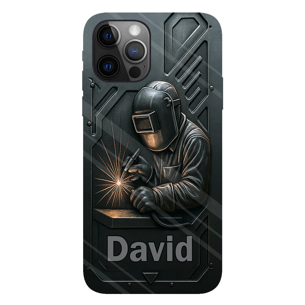 Coque de téléphone personnalisée avec motif de soudeur - Hommes soudeurs stylés
