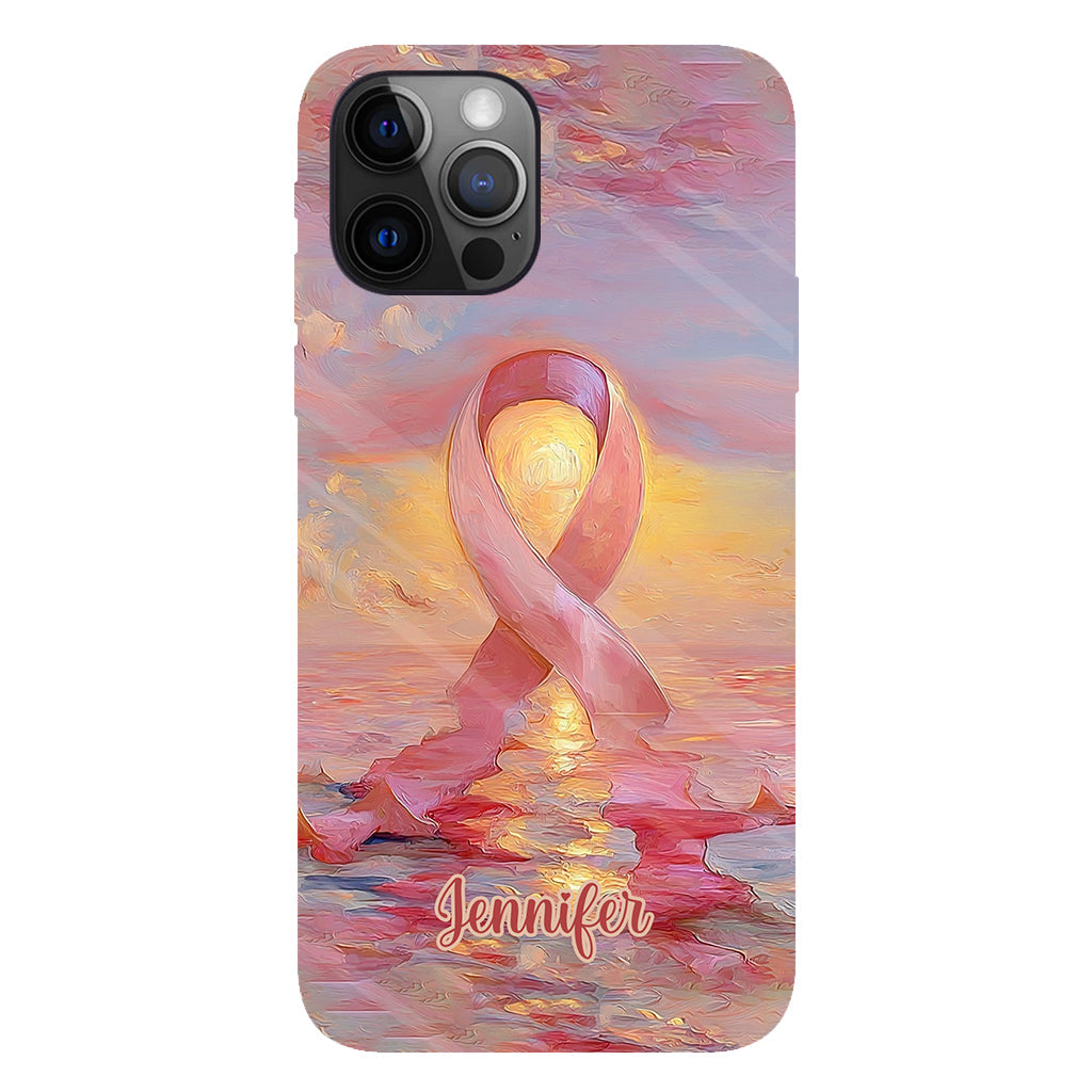 Guerrières fortes - Coque de téléphone personnalisée avec impression intégrale pour la sensibilisation au cancer du sein
