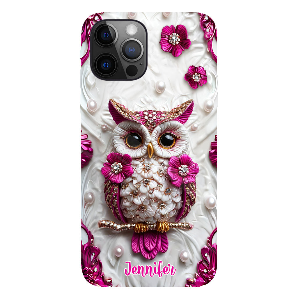 Magnifique hibou - Coque de téléphone personnalisée avec motif hibou intégral