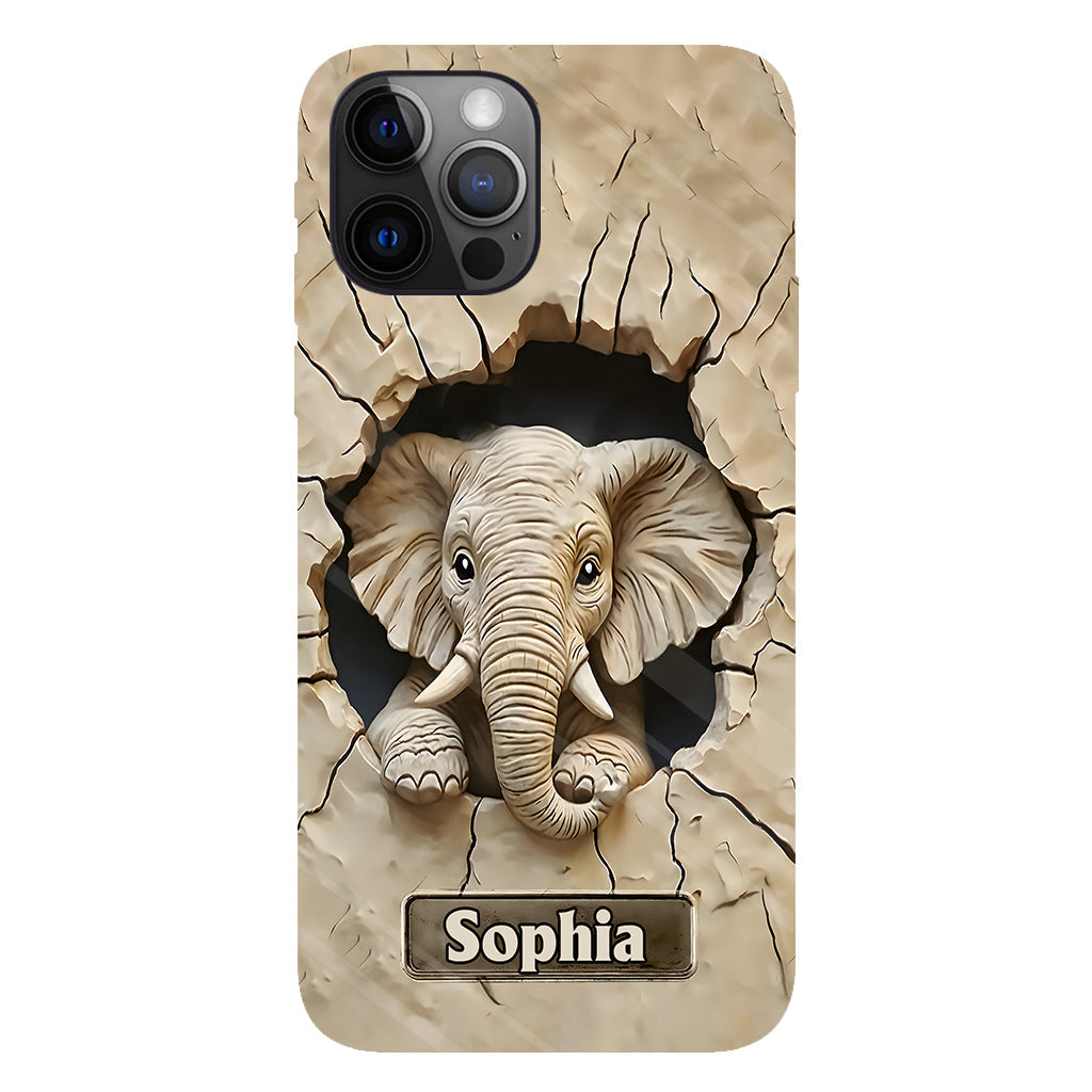 Love Elephant - Personalized Elephant Full Print Phone Case