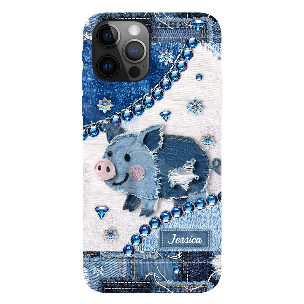 Coque de téléphone personnalisée pour amoureux des cochons - Cochon mignon - Impression intégrale