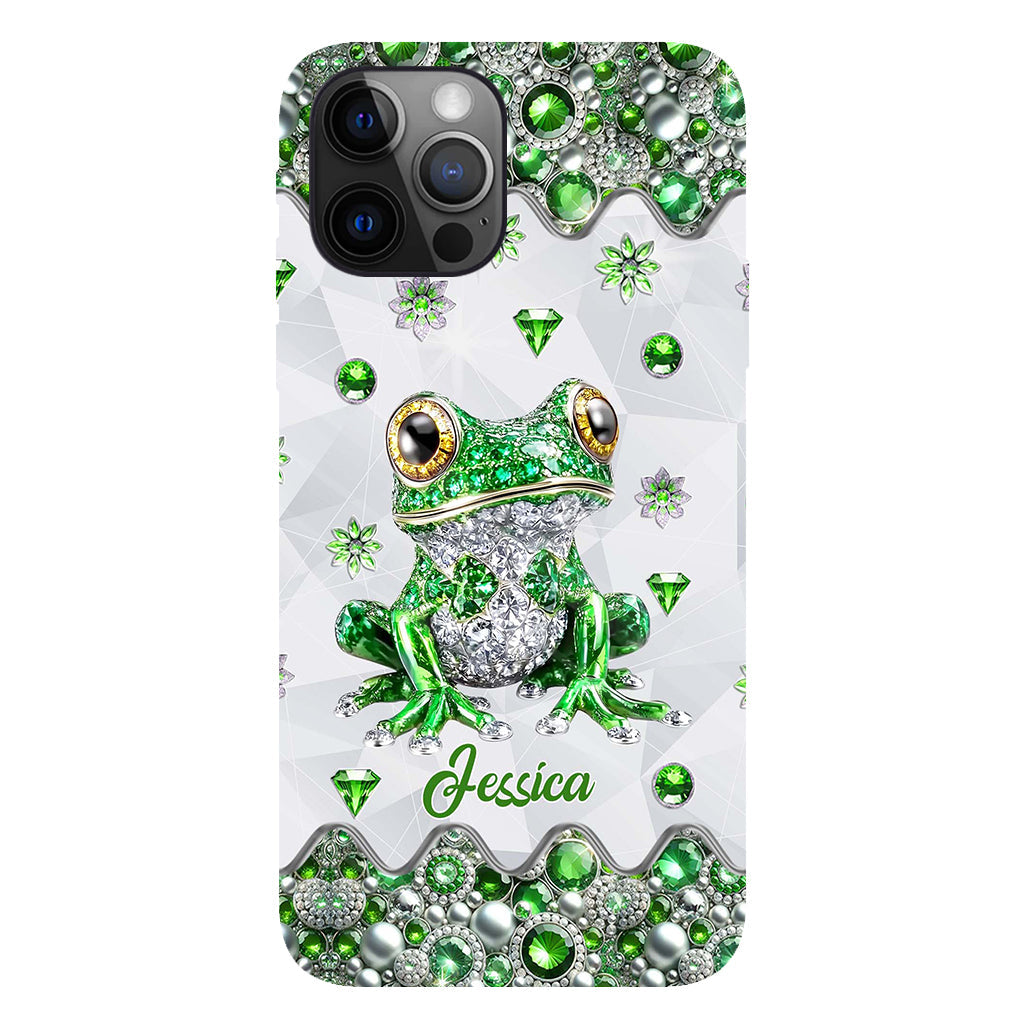 Une fille qui adore les grenouilles - Coque de téléphone personnalisée avec motif grenouille