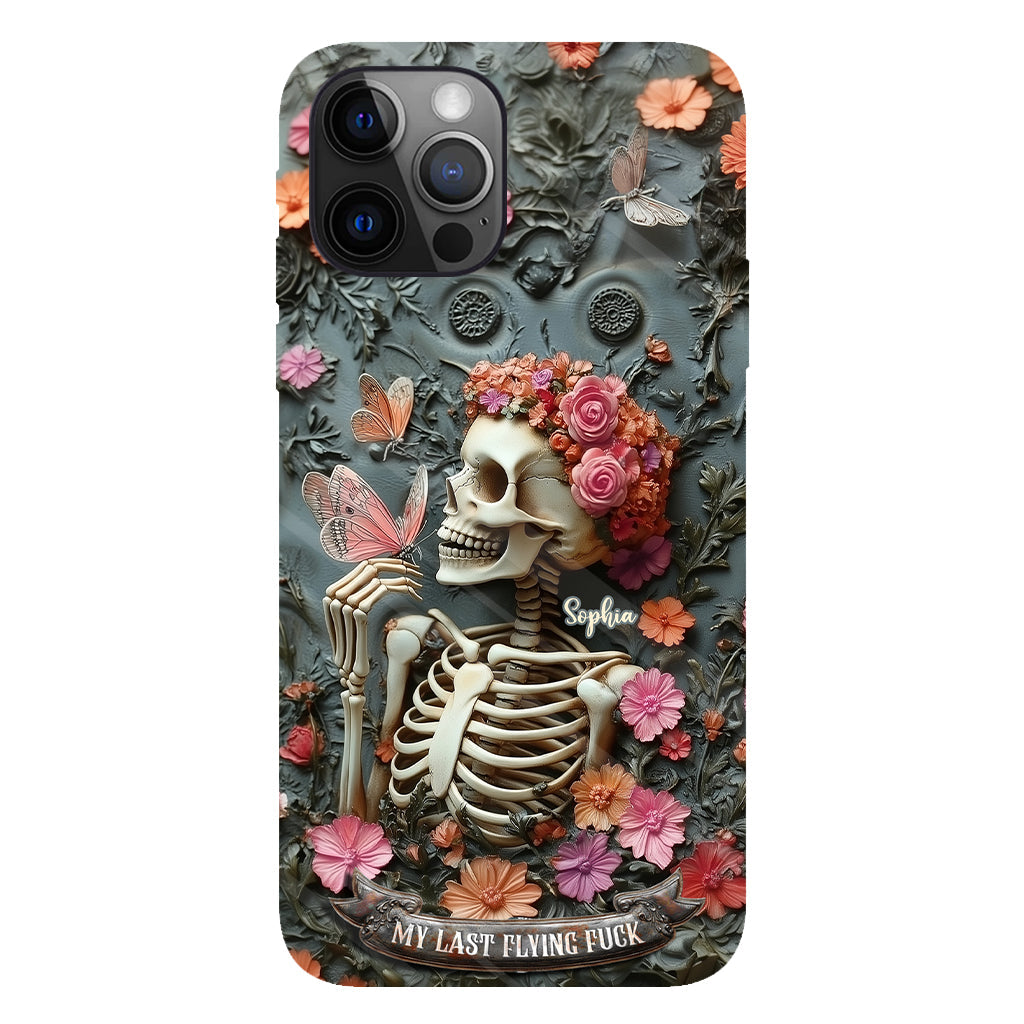 My Last Flying F*ck - Personalized Skull Full Print Phone Case