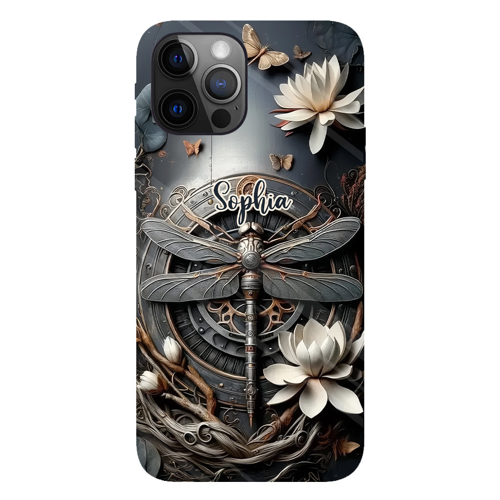 Black Dragonfly - Personalized Dragonfly Full Print Phone Case