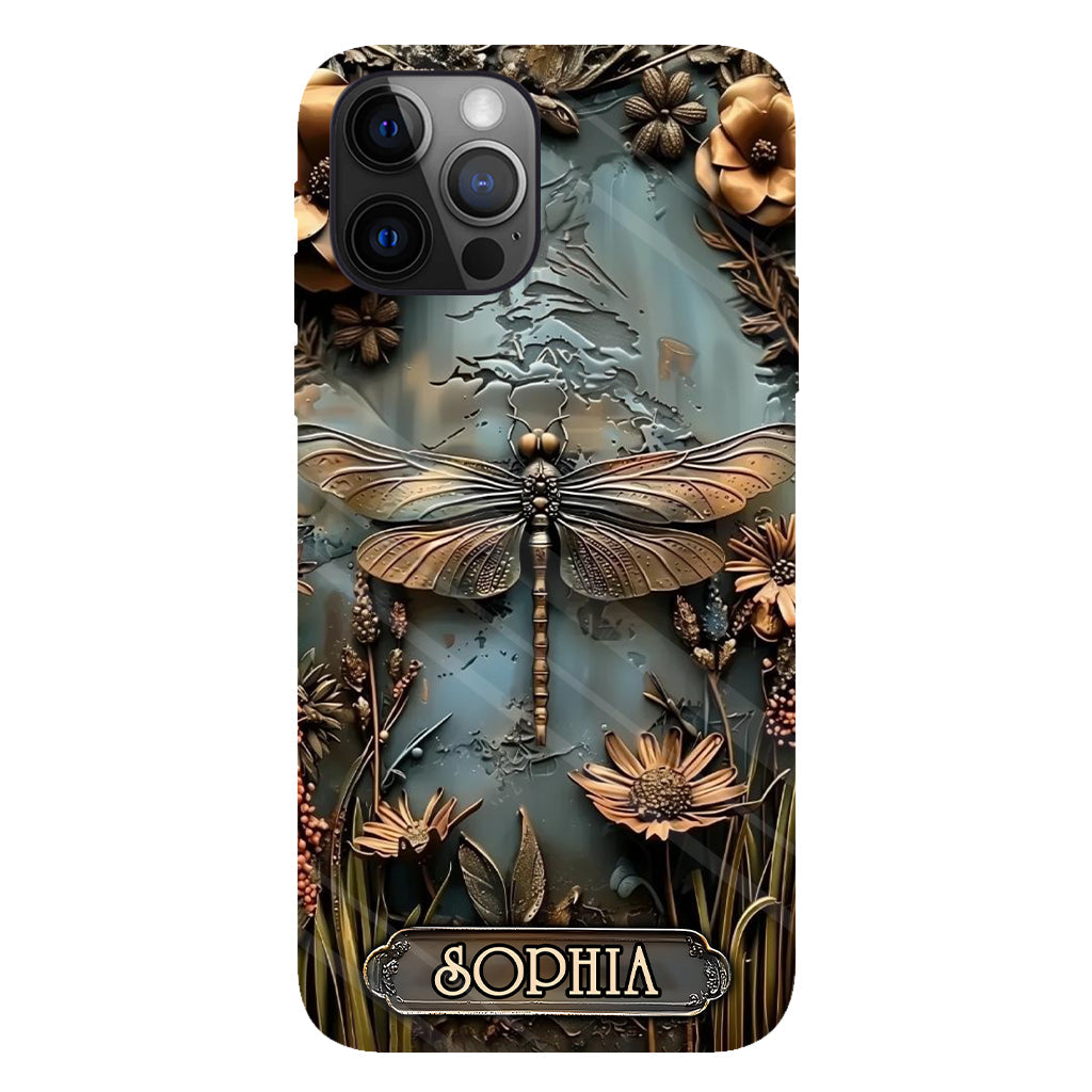 Magnifique libellule, papillon, colibri - Coque de téléphone personnalisée avec impression intégrale sur le thème du jardinage
