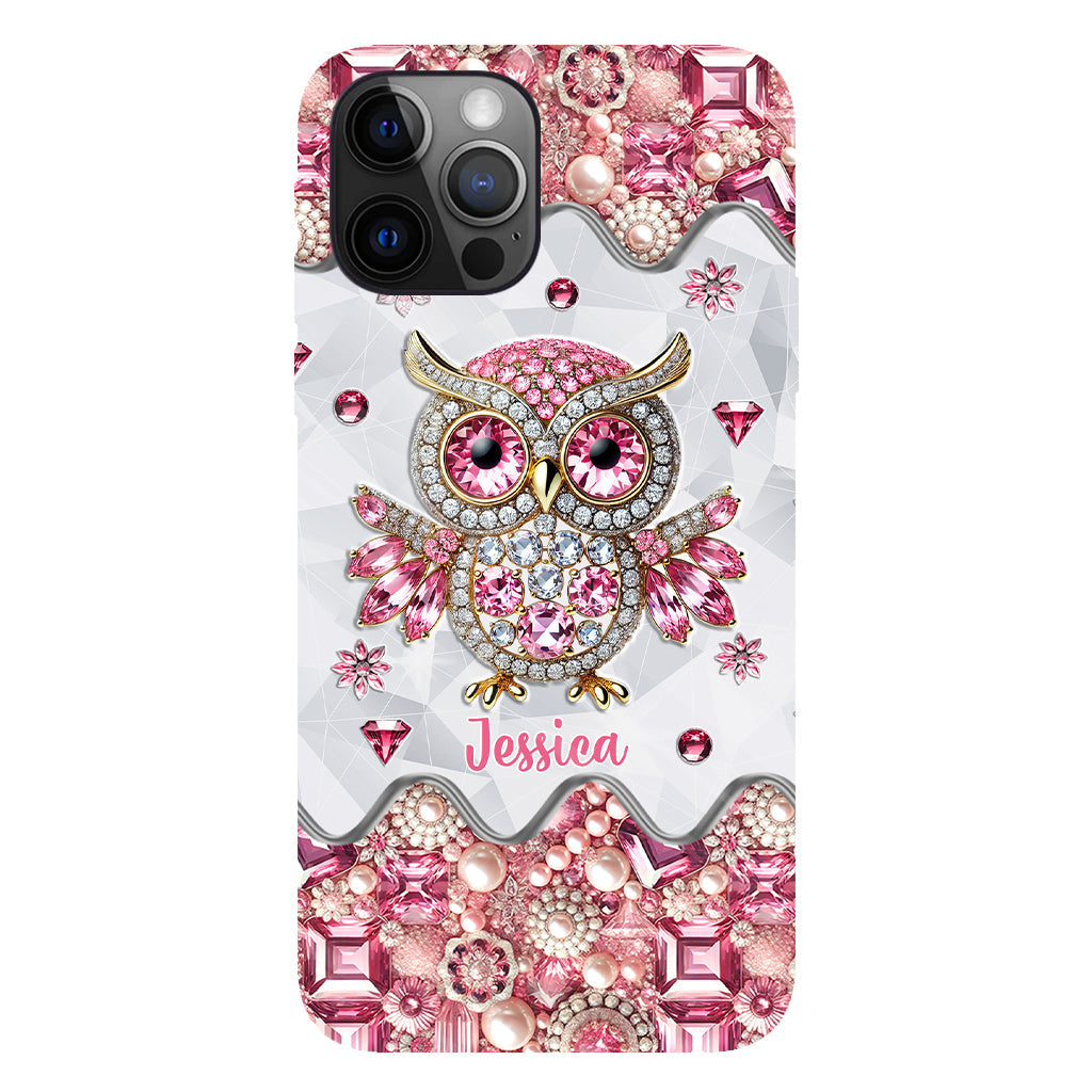 Juste une fille qui aime les hiboux - Coque de téléphone personnalisée avec motif hibou