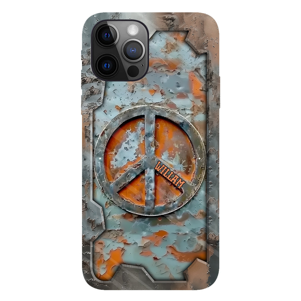 Love Peace - Personalized Hippie Full Print Phone Case