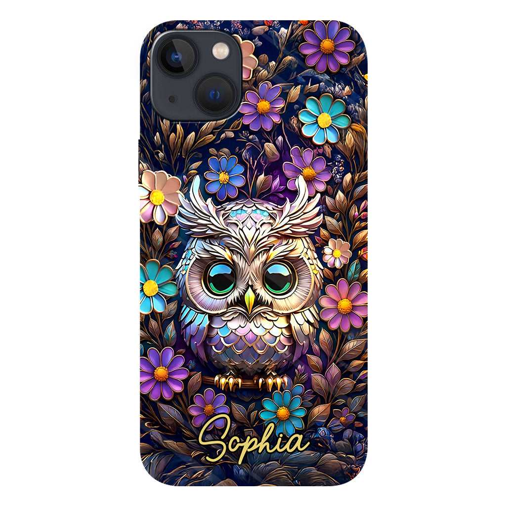 Coque de téléphone personnalisée avec motif hibou mignon