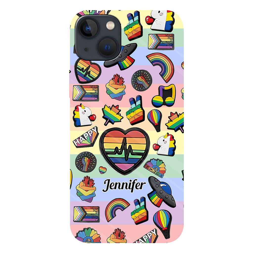 Pride Rainbow - Personalized LGBT Support Full Print Phone Case & Phone Grip