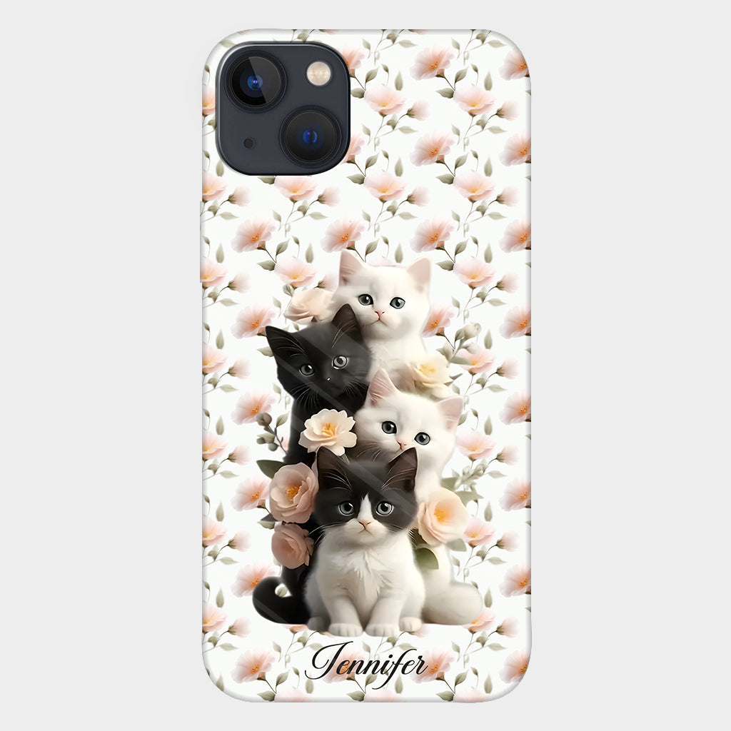 Adorables chatons - Coque de téléphone personnalisée avec motif chat intégral