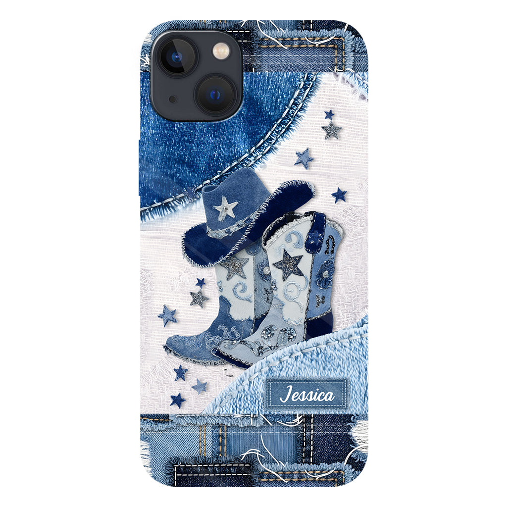 Bottes de cowgirl - Coque de téléphone personnalisée avec motif cowgirl