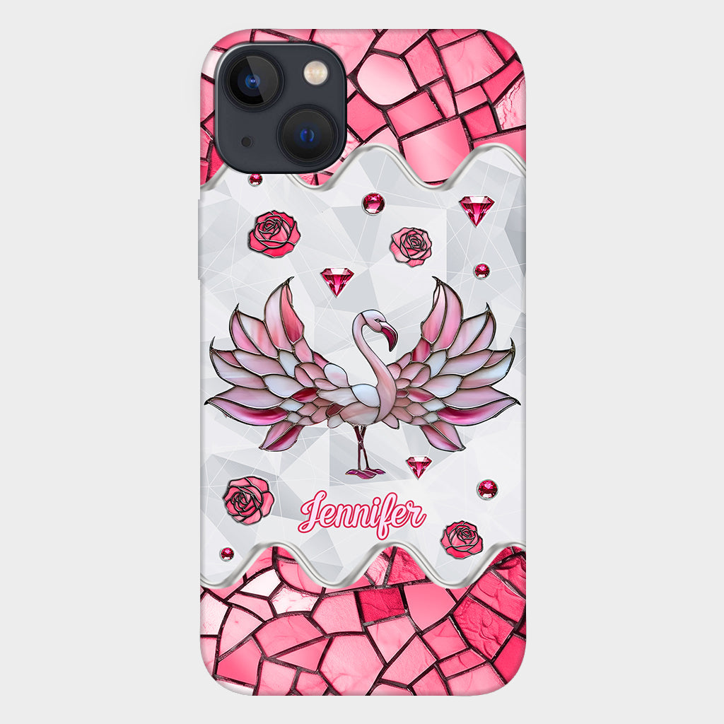 Magnifique flamant rose - Coque de téléphone personnalisée avec imprimé flamant rose intégral