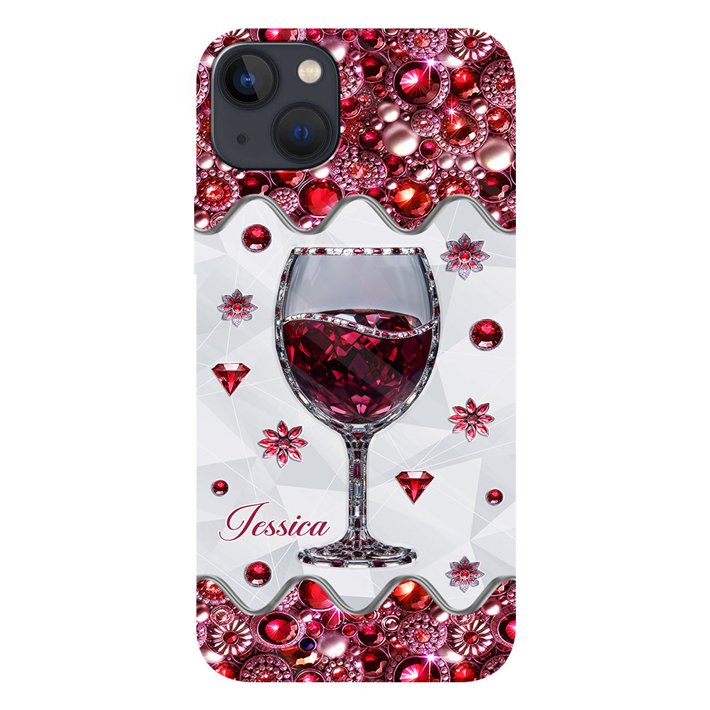 Just A Girl Who Loves Wine - Personalized Wine Full Print Phone Case