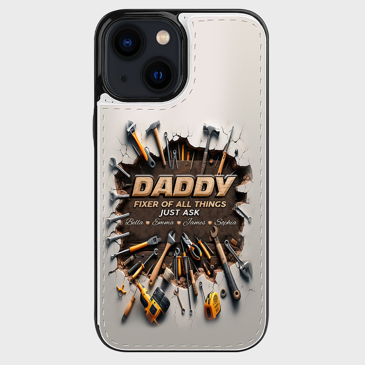 Étui portefeuille pliable personnalisé pour papa, le réparateur de tout -