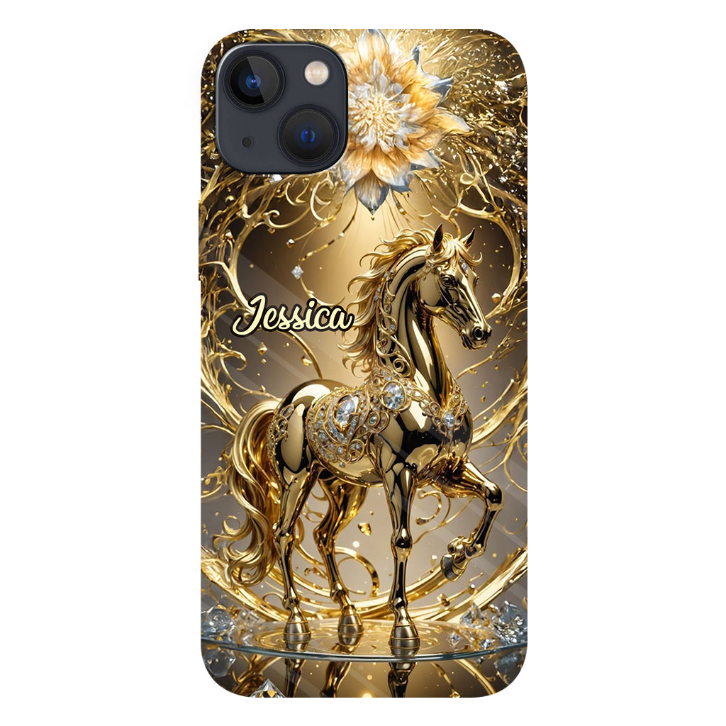 Coque de téléphone personnalisée avec motif cheval « Magnifique Cheval »