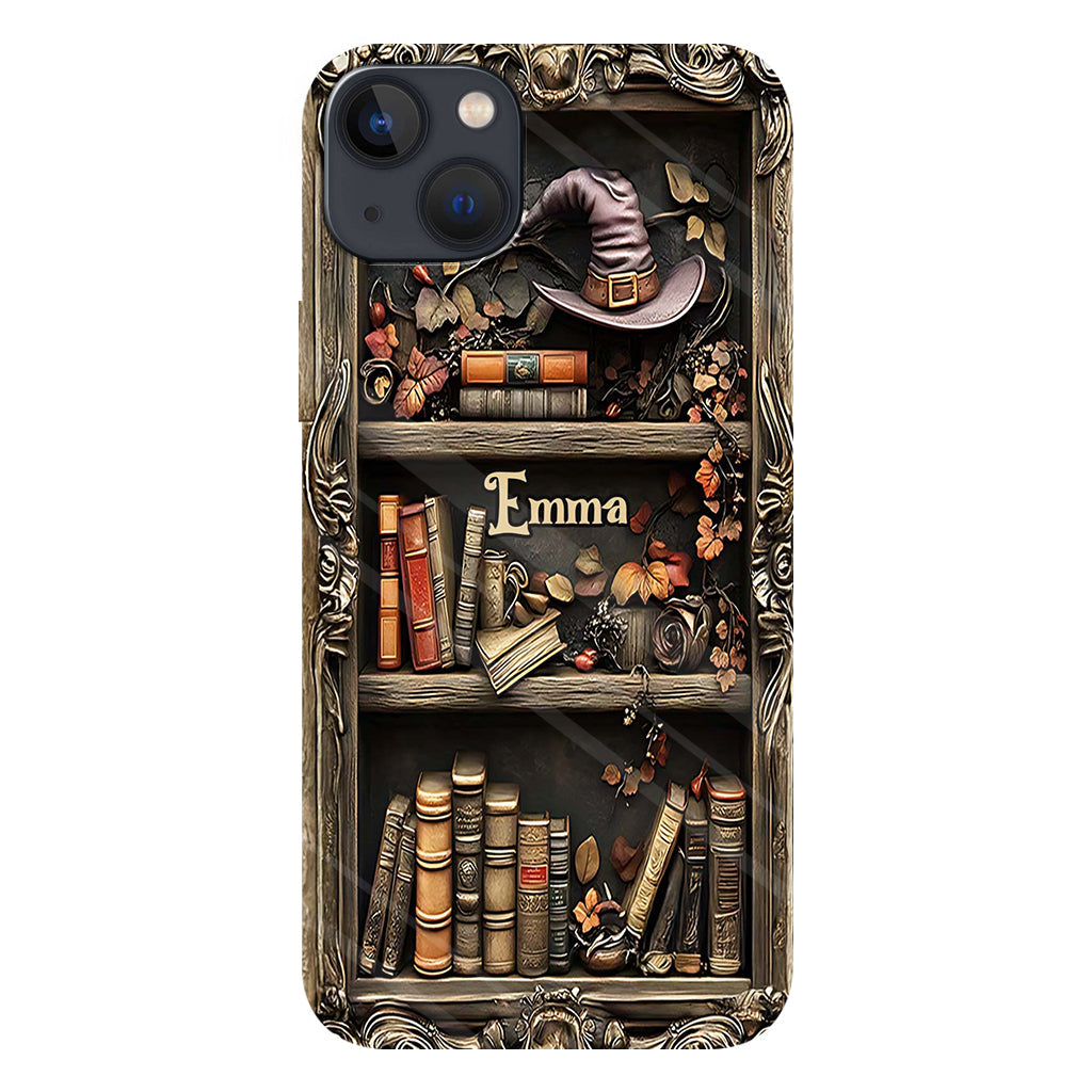 Hat And Books - Personalized Witch Full Print Phone Case