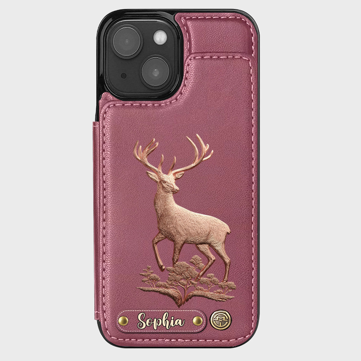 Étui portefeuille personnalisé Country Girl - Étui de téléphone à motif chasse