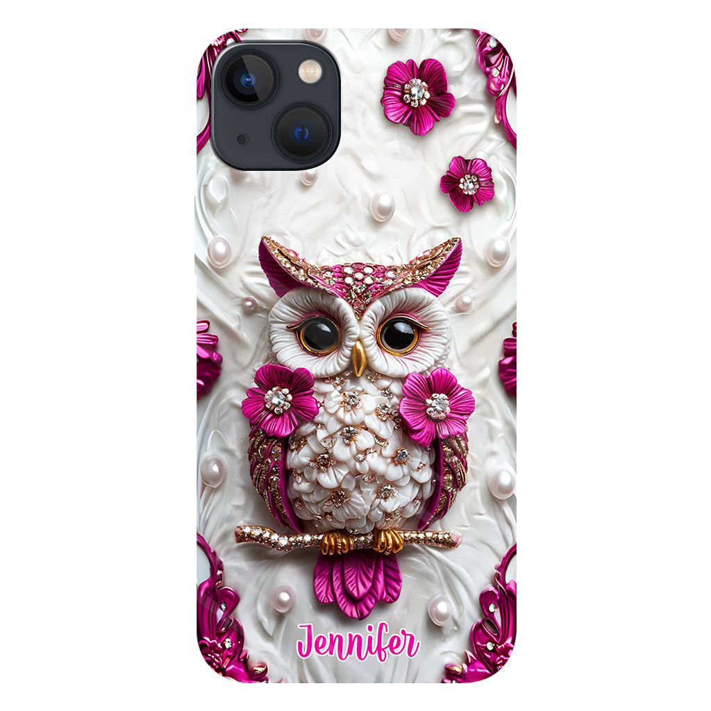 Magnifique hibou - Coque de téléphone personnalisée avec motif hibou intégral