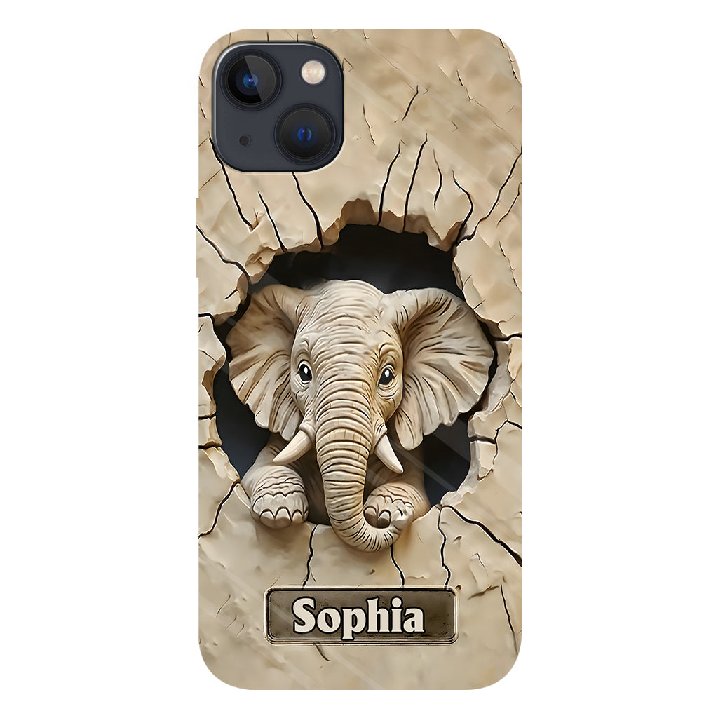 Love Elephant - Personalized Elephant Full Print Phone Case