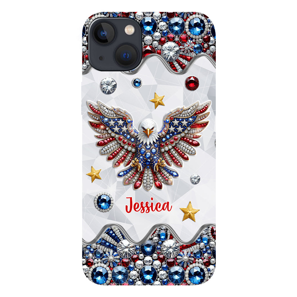 Patriotic Eagle - Personalized Bald Eagle Full Print Phone Case