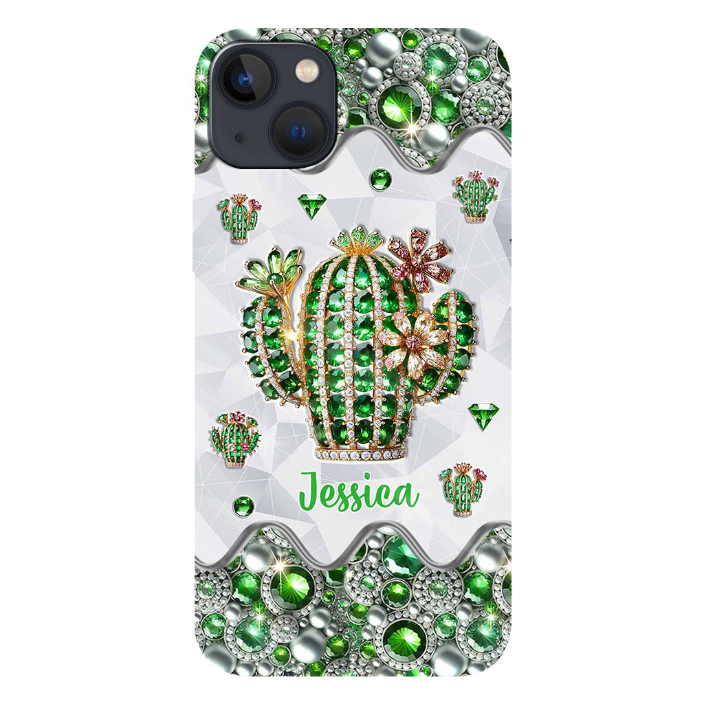 Coque de téléphone personnalisée « Love Cactus » avec motif cactus intégral
