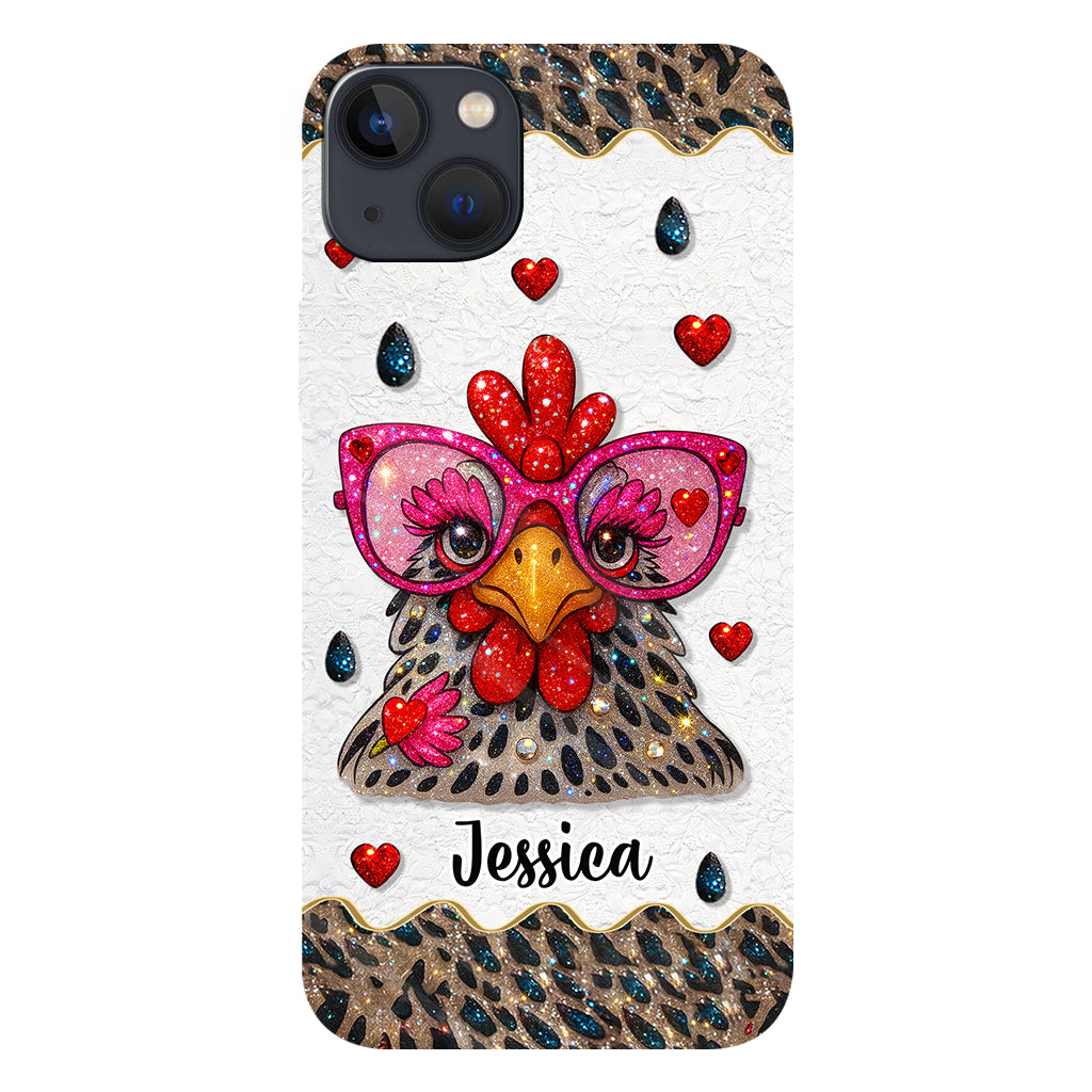 Crazy Chicken Lady - Personalized Chicken Full Print Phone Case