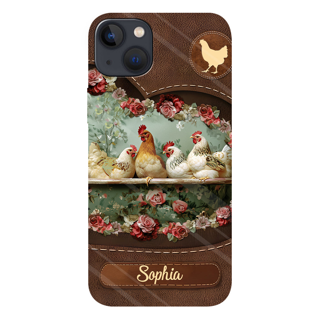 Coque de téléphone personnalisée Chicken Lady - Motif poulet intégral