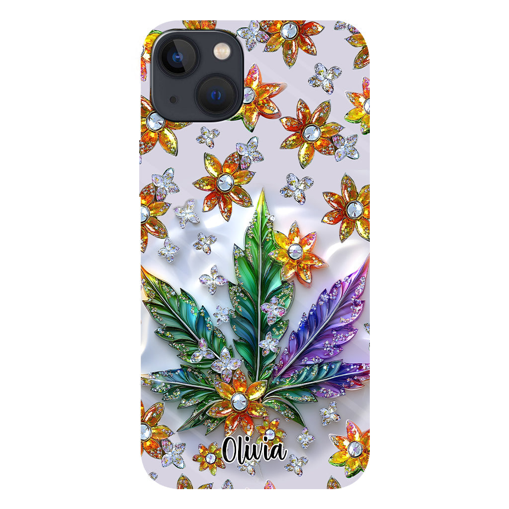 Belle feuille - Coque de téléphone personnalisée avec motif cannabis