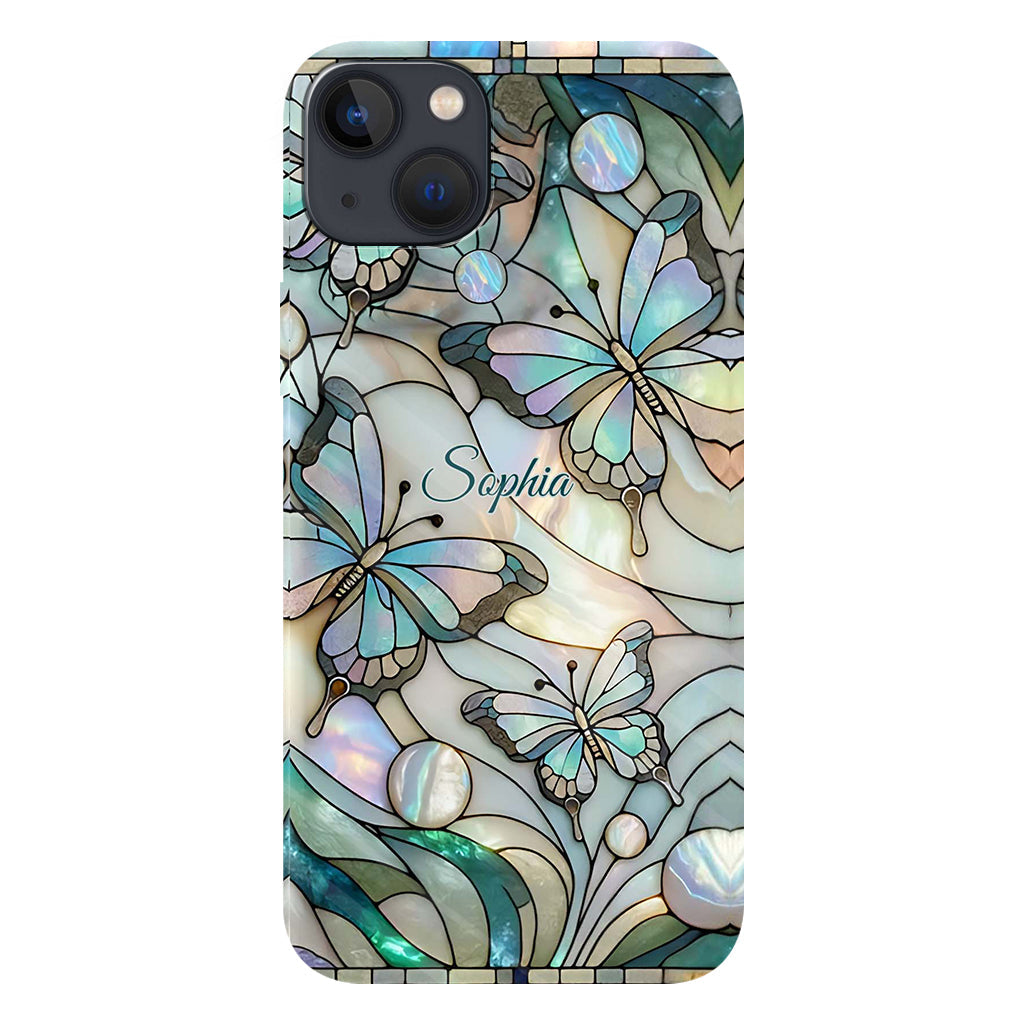 Coque de téléphone personnalisée avec motif papillons « J’adore les papillons »